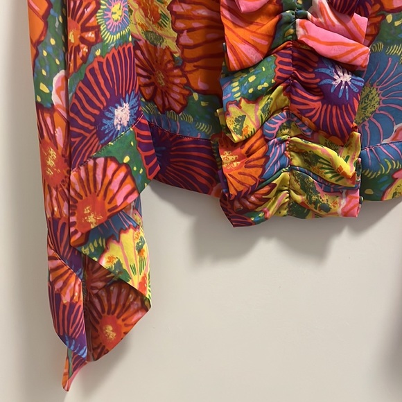 Leifsdottir Sleeveless Silk Floral Blouse Size 4 - Picture 3 of 7